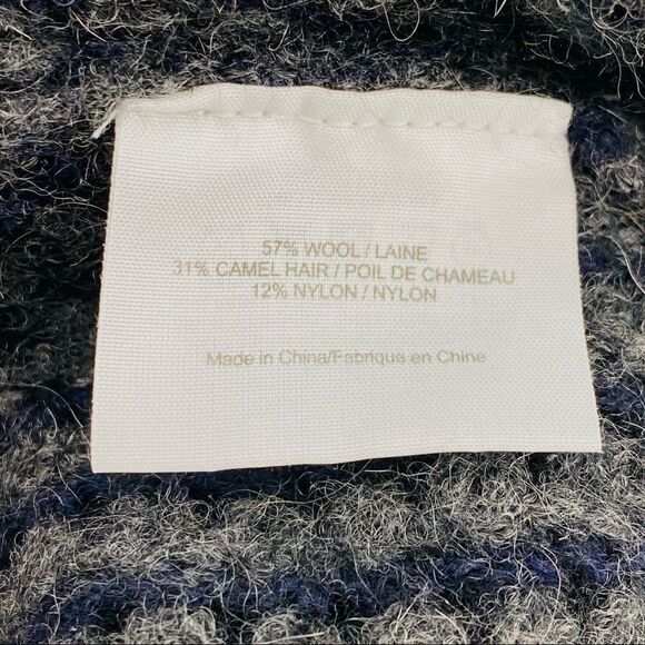 Tory Burch charcoal and light gray wool and camel hair sweater size xsmall - Picture 5 of 6